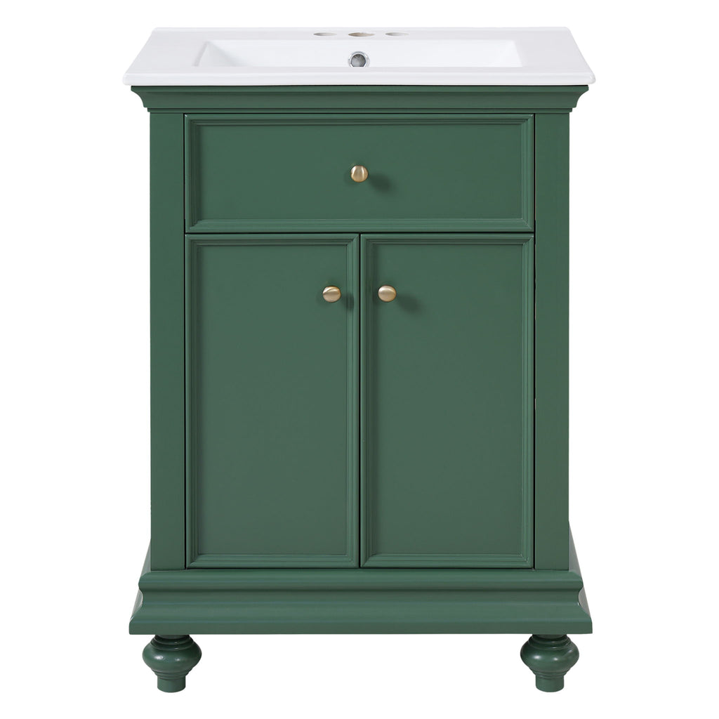 Modern Bathroom Vanity With Tip-Out Drawer And Soft-Close Hinges