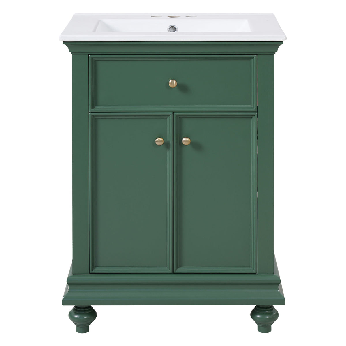Modern Bathroom Vanity With Tip-Out Drawer And Soft-Close Hinges