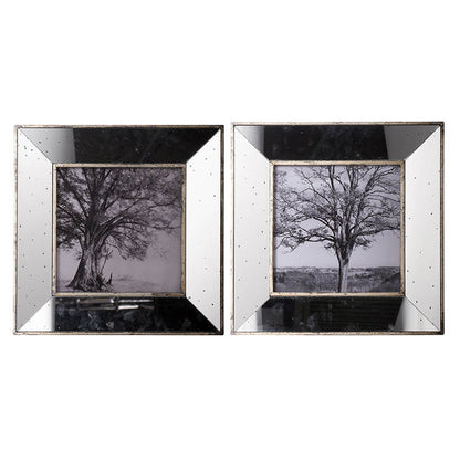 Vintage Silver Reflective Picture Frames (Set of 2) - Silver