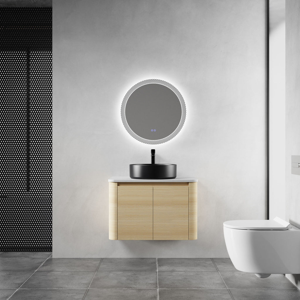 Mounted Bathroom Vanity With Art Sink & 2 Soft Close Doors