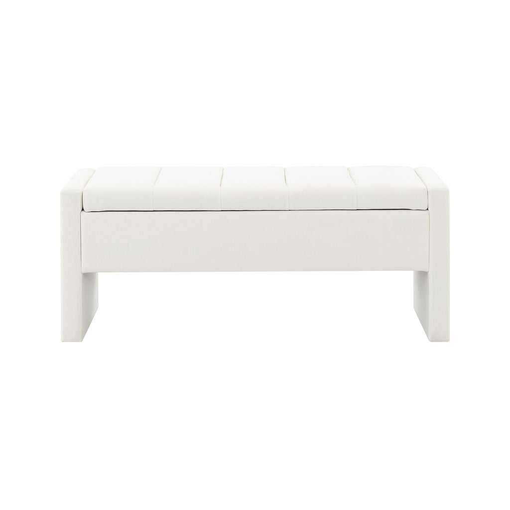 Modern Upholstered Large Bed End Bench With Storage