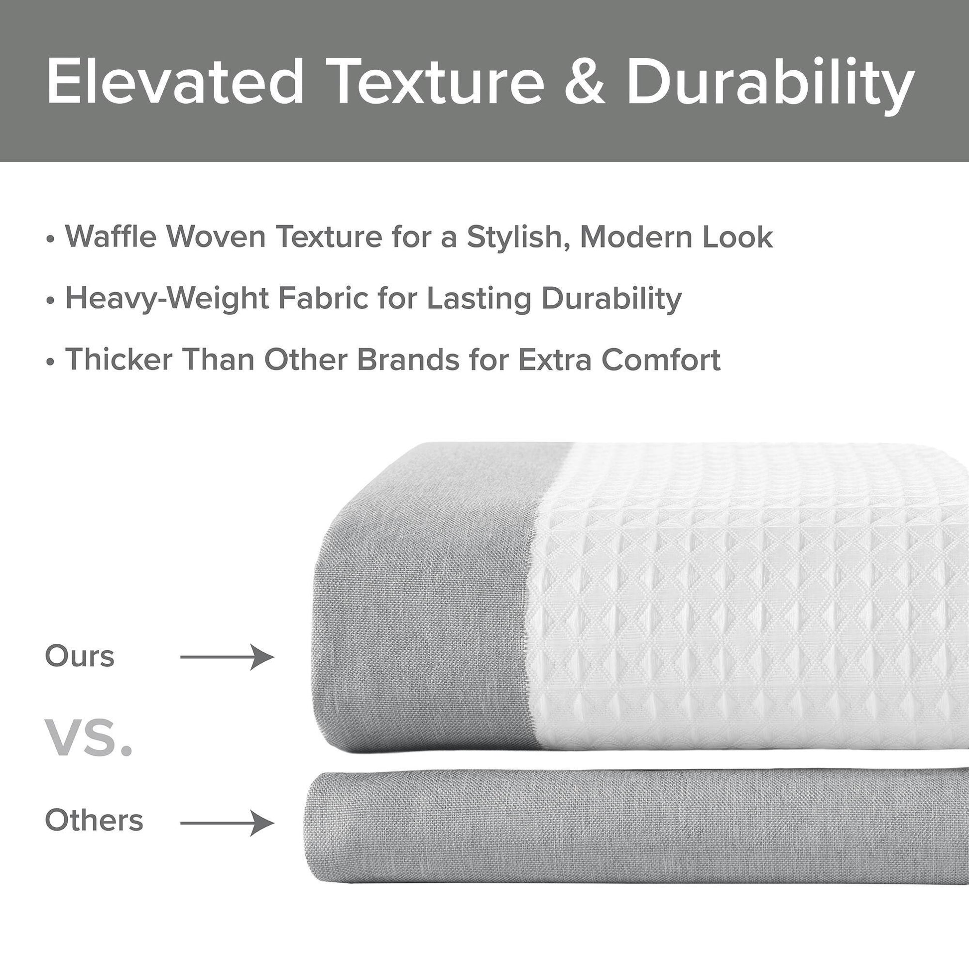 Spa Waffle - 78" Shower Curtain With 3M Treatment - Gray