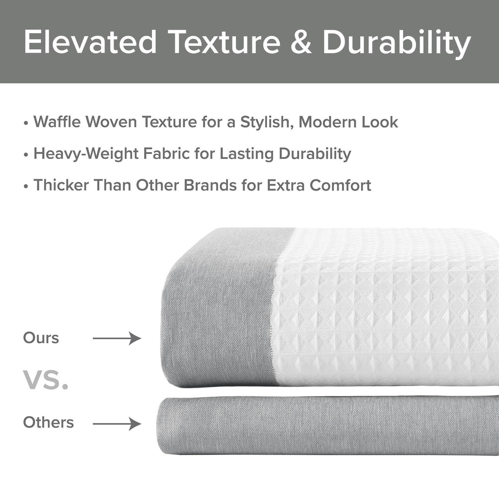 Spa Waffle - 36" x 72'' Shower Curtain With 3M Treatment - Gray
