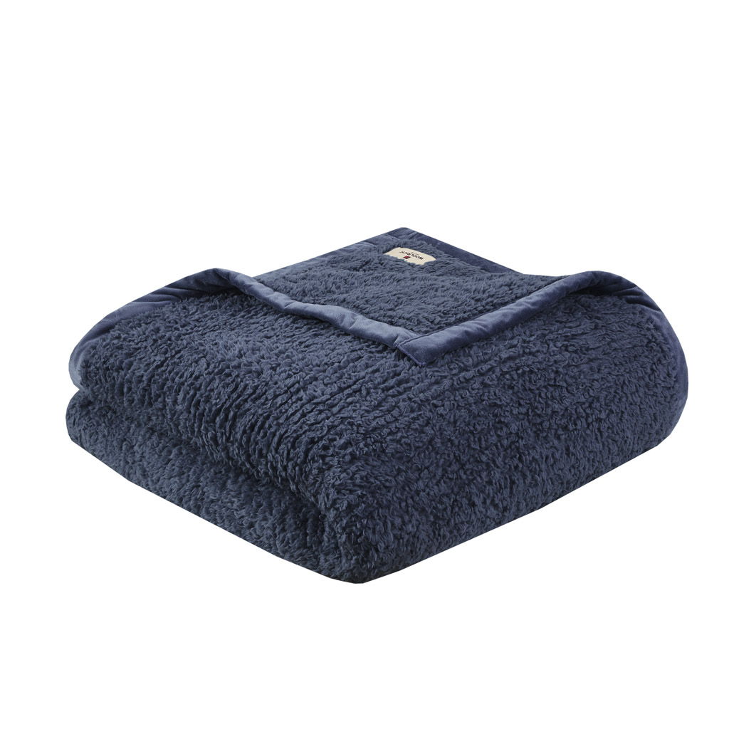 Burlington - Twin Berber Blanket - Navy