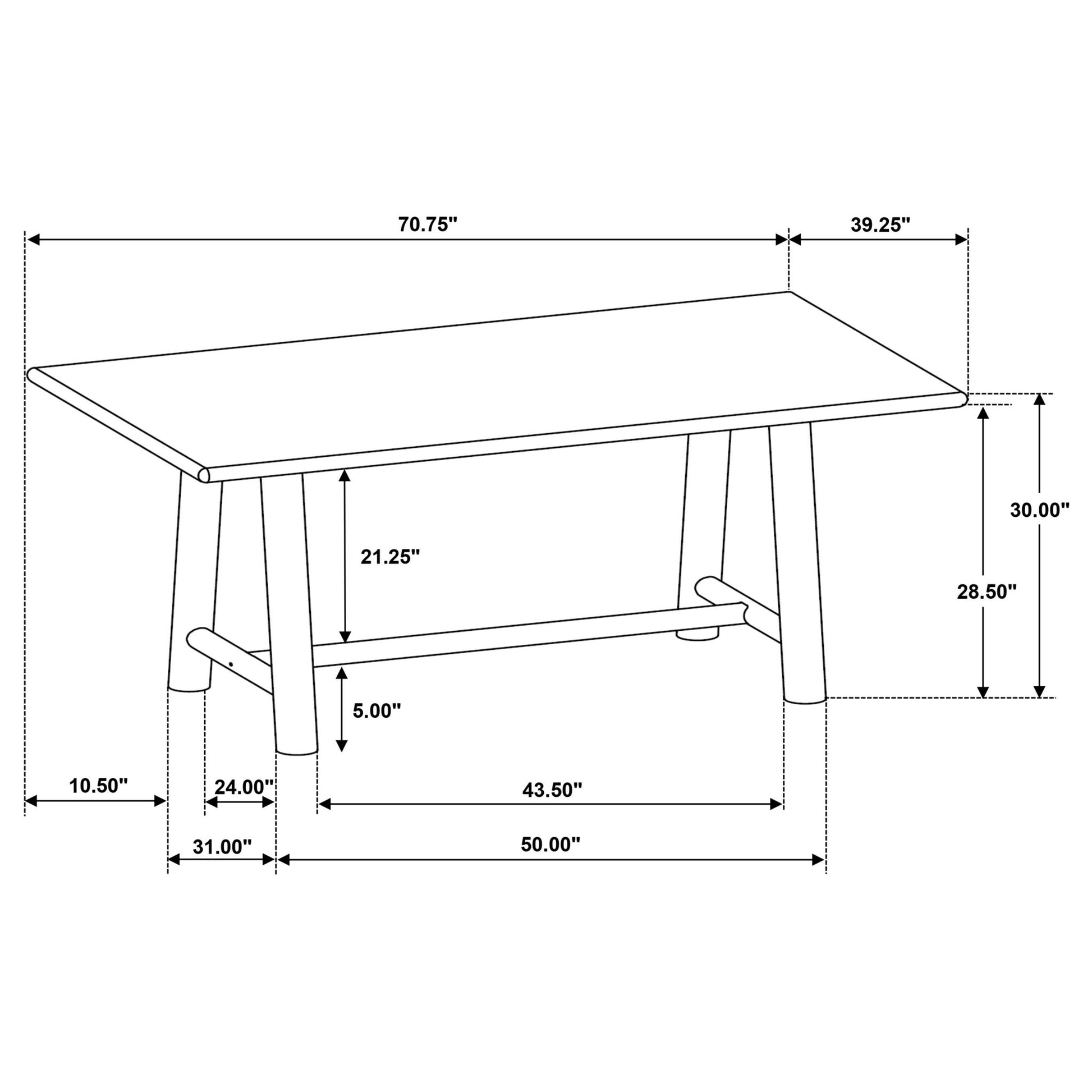 Lytton - 7 Piece Dining Set - Brown Oak