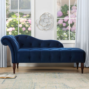 Samuel - Tufted Roll Arm Chaise Lounge