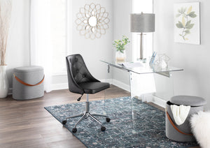 Glacier - Contemporary Desk - Clear / Chrome