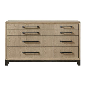 8 Drawer Dresser With Feet And Pulls - Brown