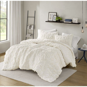 Larissa - 3 Piece King/California King Animal Duvet Cover Set - Off-White