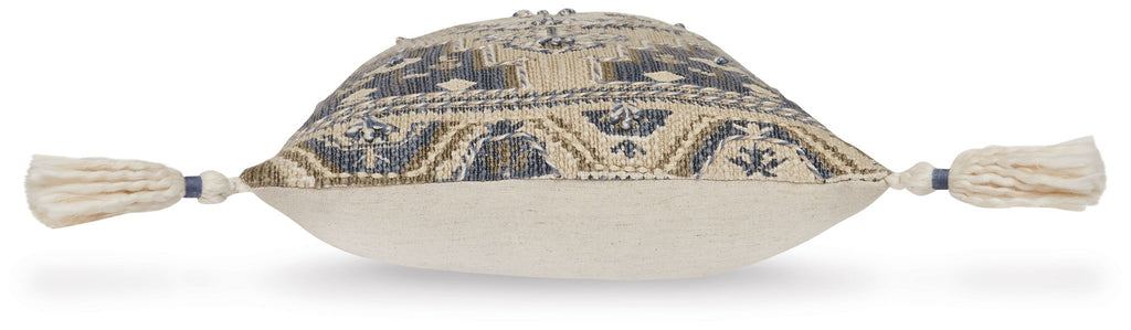 Winbury - Pillow (Set of 4) - Blue / Tan / White
