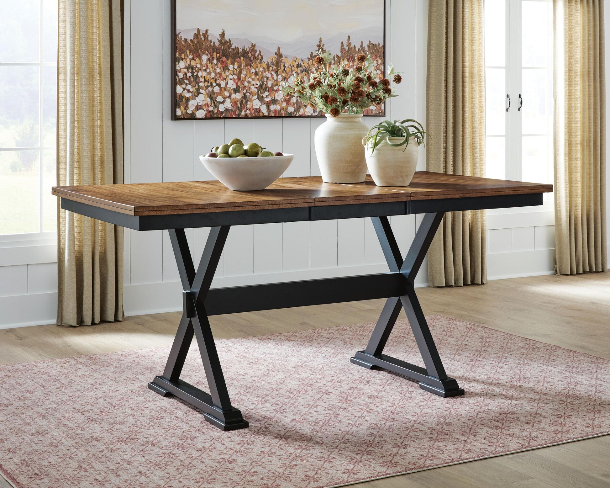 Wildenauer - Dining Room Counter Butterfly Extension Table - Brown / Black