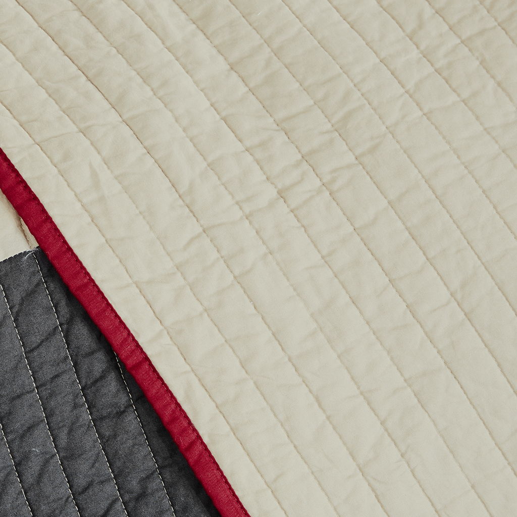 Huntington - Oversized Quilt Mini Set - Red