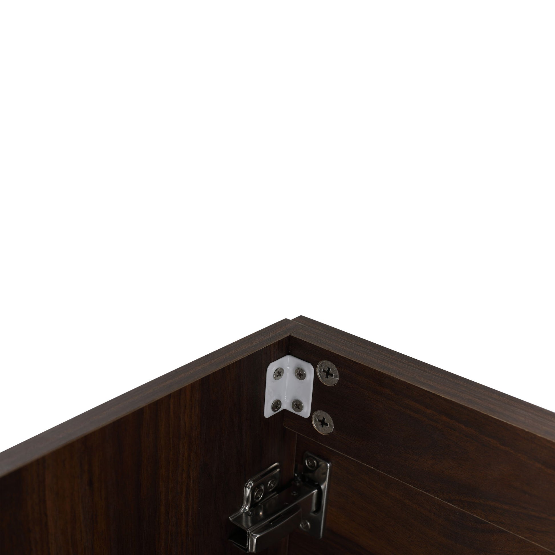 18" Wall Mounted Bathroom Vanity With Sink, Compact Vanity For Small Bathrooms - California Walnut