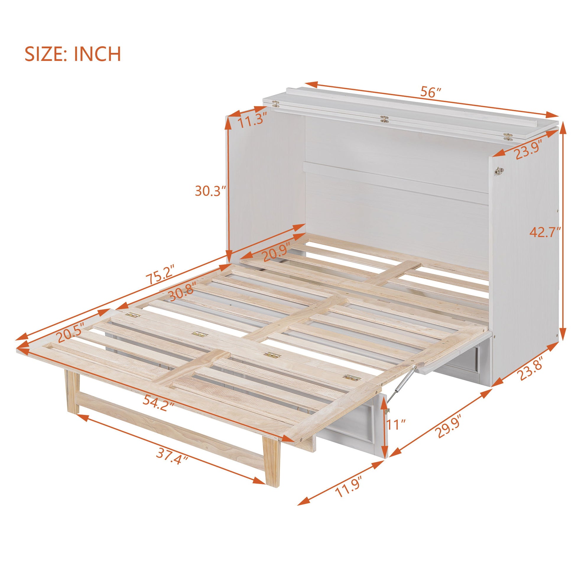 Murphy Bed With Large Drawers And Stylish Design