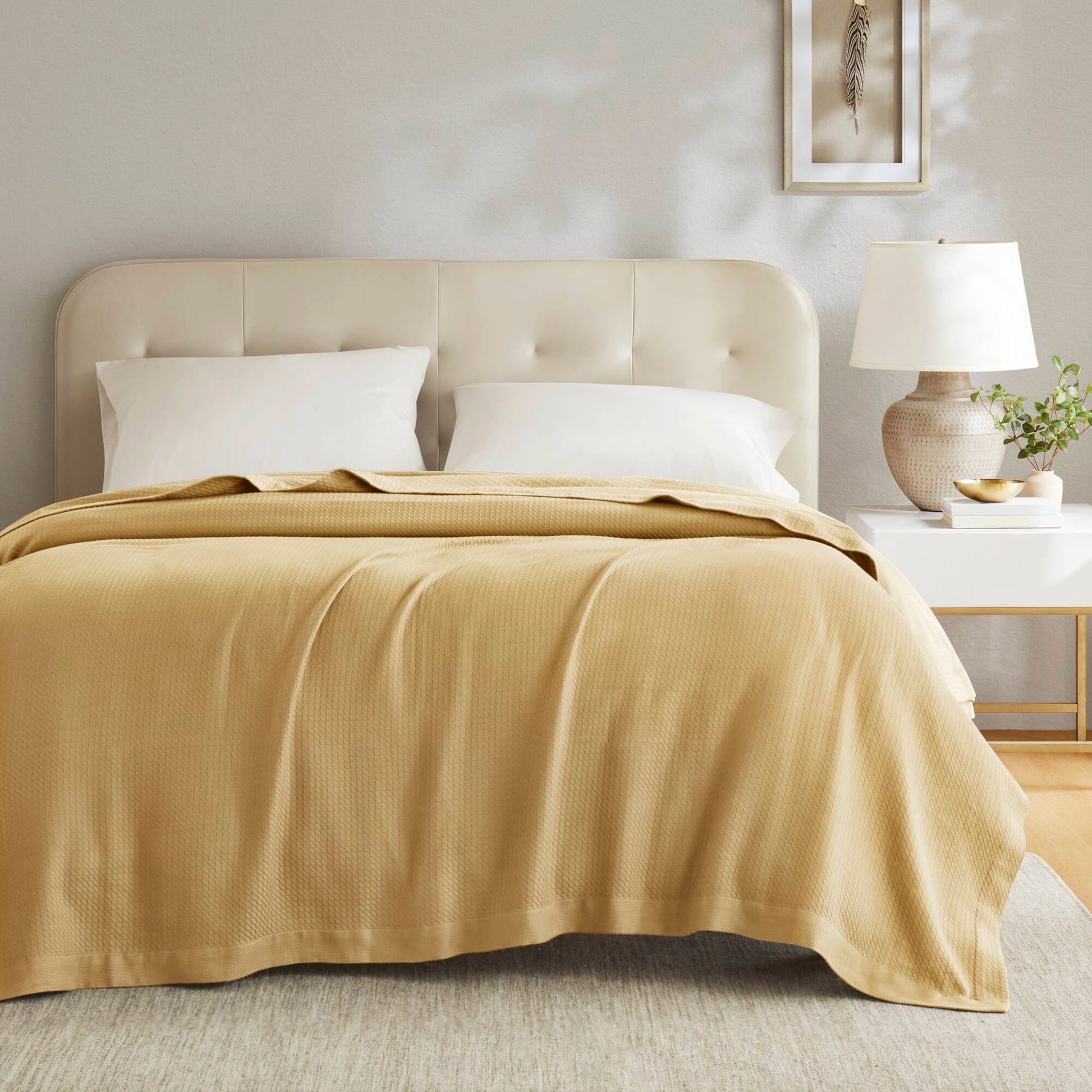 Egyptian Cotton - King Blanket - Mustard