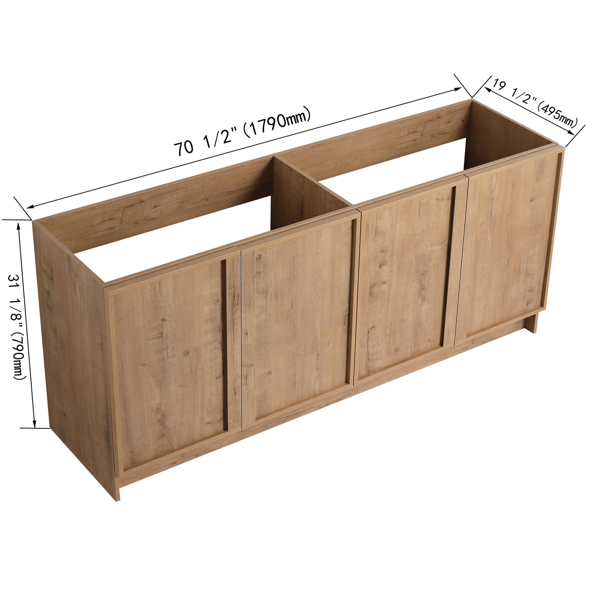 Freestanding Bathroom Vanity & Soft Close Cabinet Doors, Excluding Sink