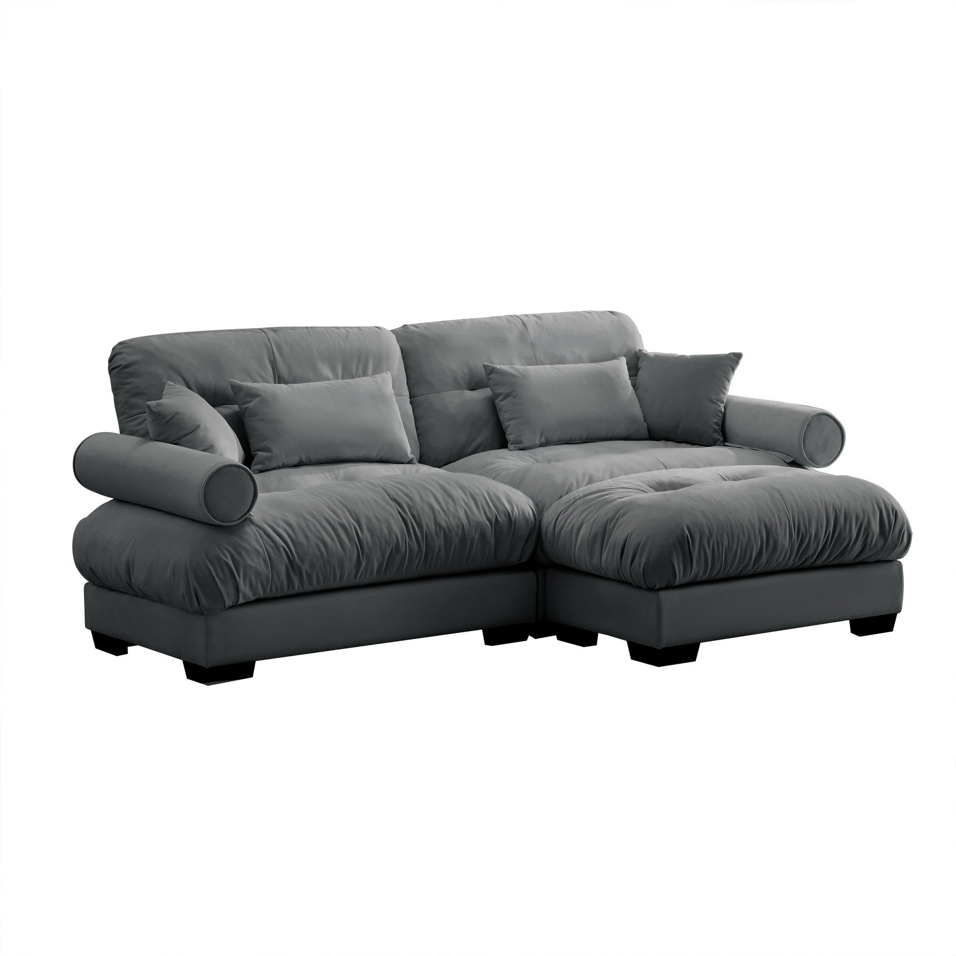 Super Comfort Oversized Modular Sectional Sofa With Movable Ottoman