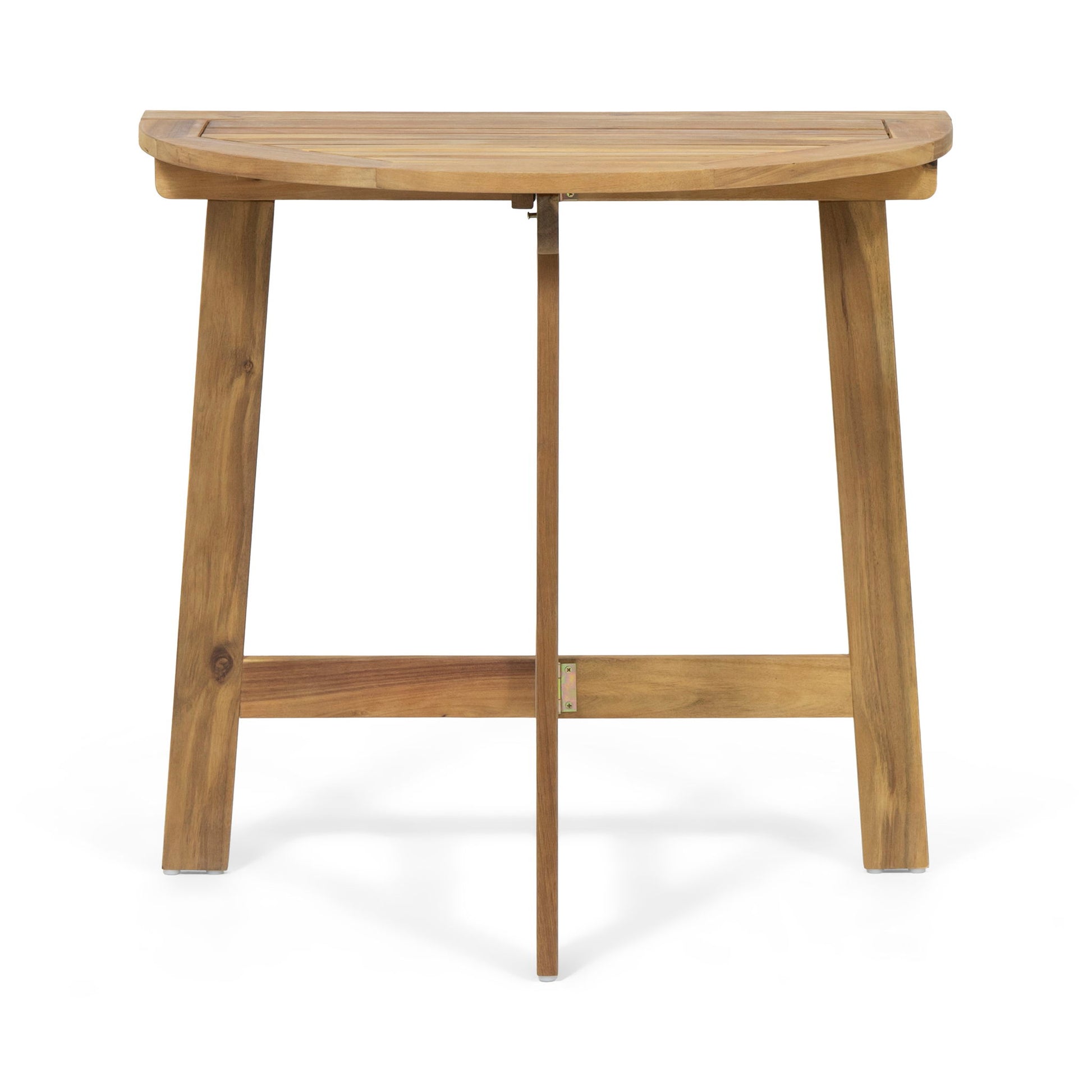 Outdoor Half Round Folding Acacia Wood Bistro Table
