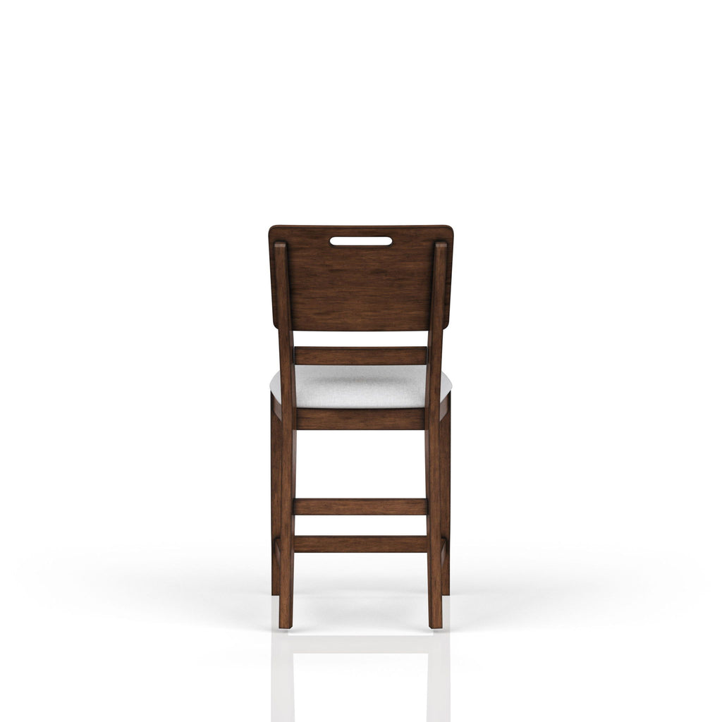 Casual Counter Stool Contrasting Upholstered Seat (Set of 2) - Brown