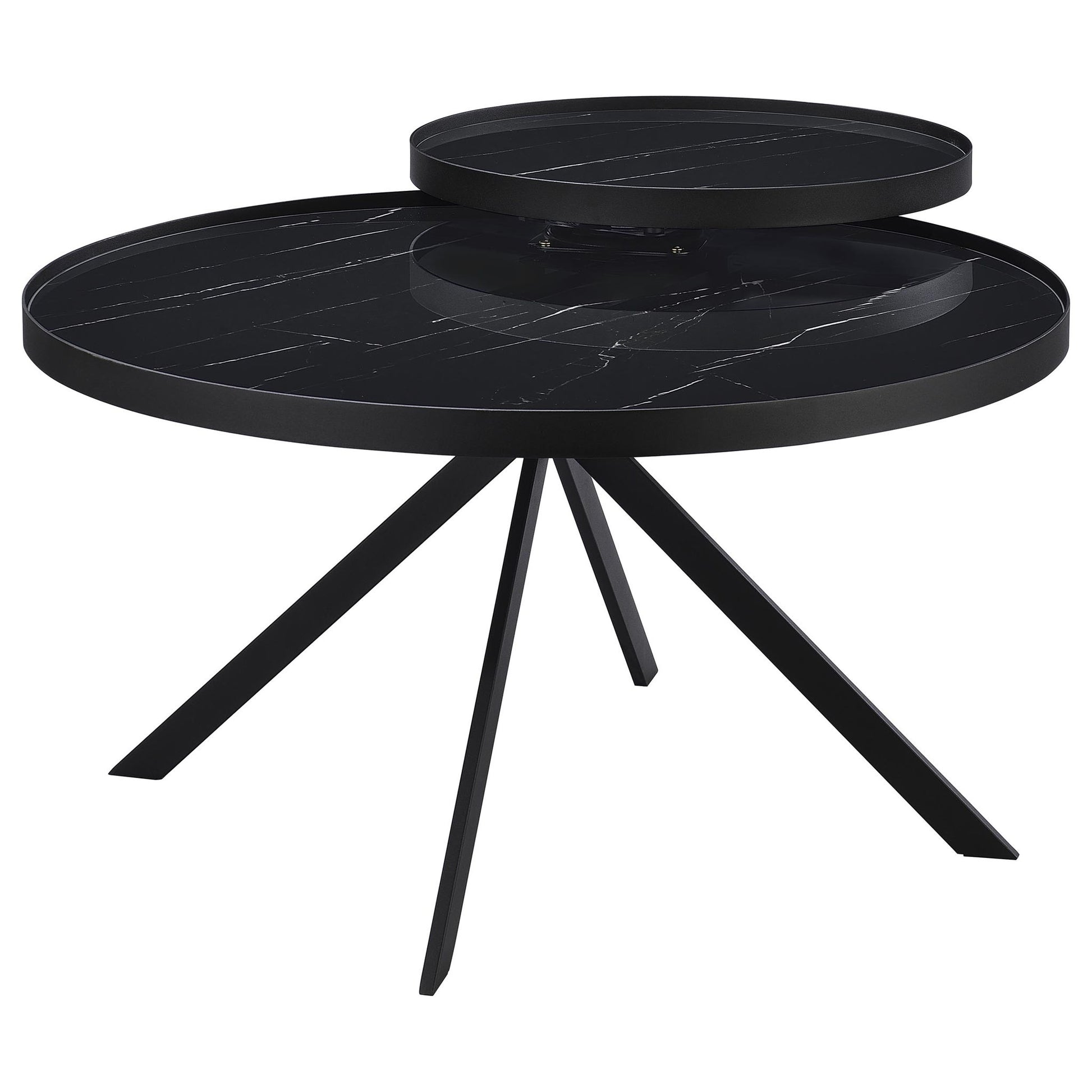 Shayne - Round Top Coffee Table With 2 Tier Design