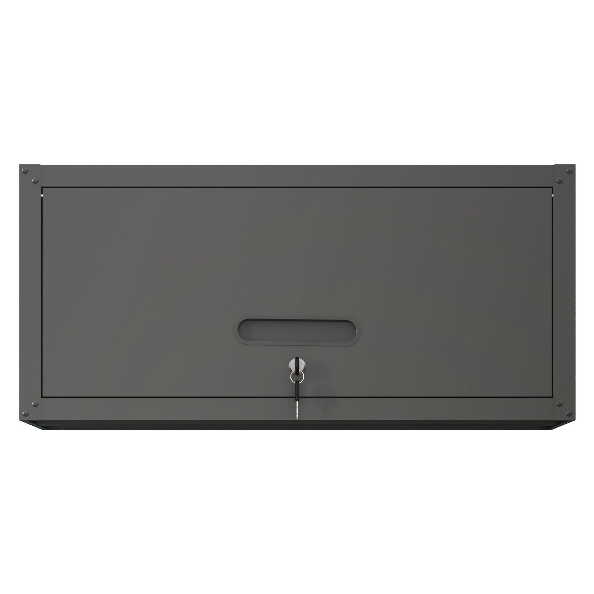 Heavy Duty, Metal Wall Mounted Tool Storage Cabinet Steel Metal Garage Storage Cabinet - Black / Gray