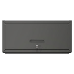 Heavy Duty, Metal Wall Mounted Tool Storage Cabinet Steel Metal Garage Storage Cabinet - Black / Gray