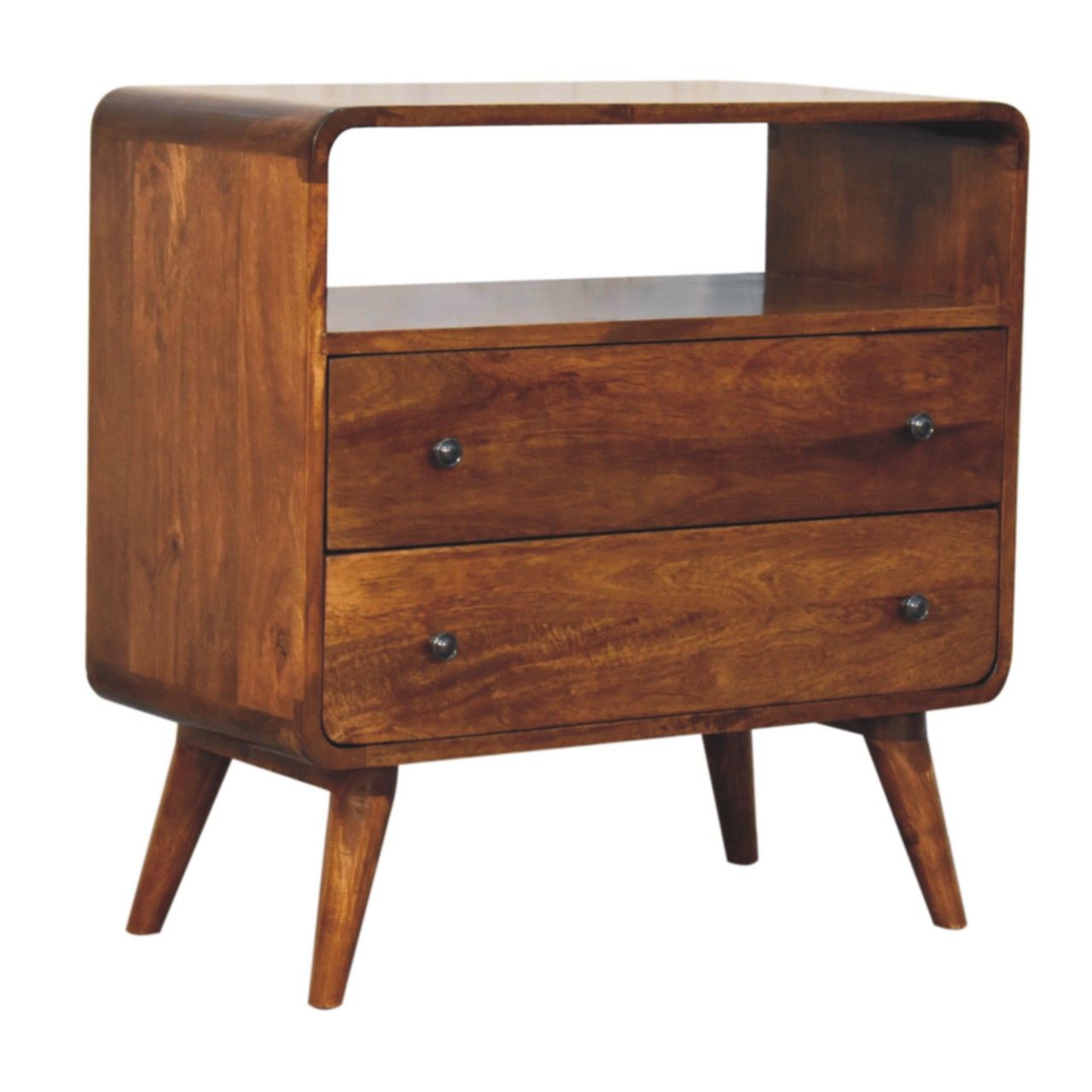 Curved Charm Console - Brown