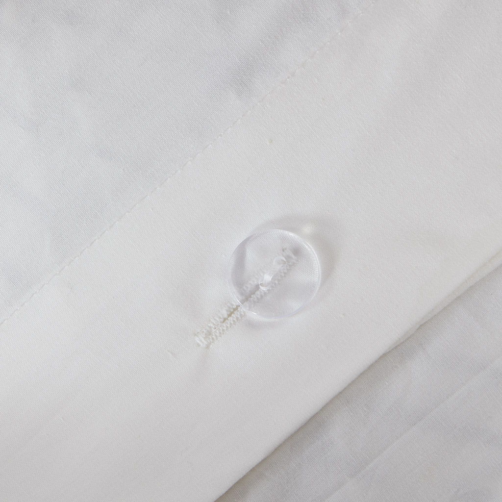 Nea - King Printed Duvet Cover Set With Trims - Black / White