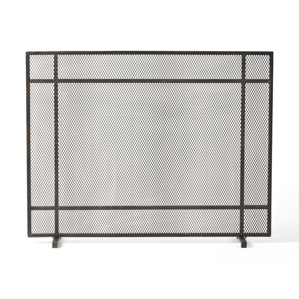 Elegant Iron Fire Screen For Fireplace Protection