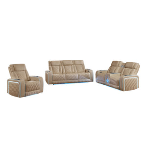 Electra - Power Reclining Set With Power Headrests, Massage And LED Lighting