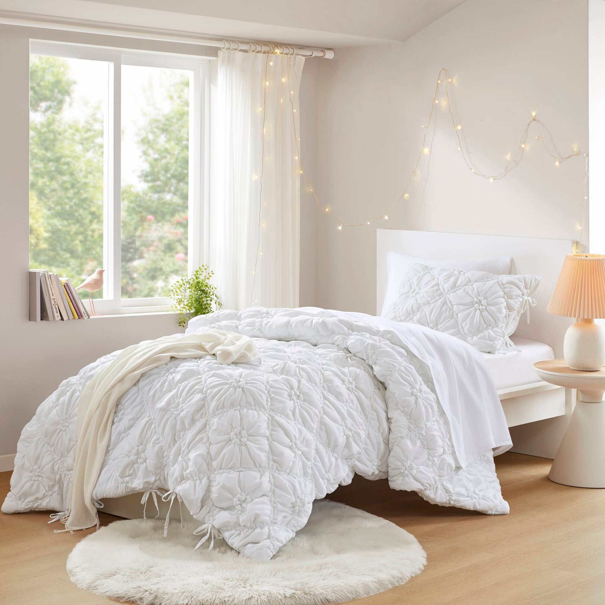 Lily - 2 Piece Comforter Set - White