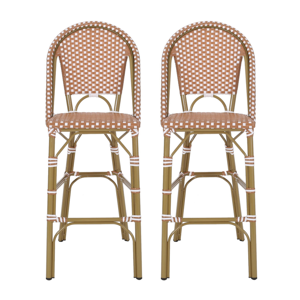 Outdoor Pe Rattan French Barstool Set