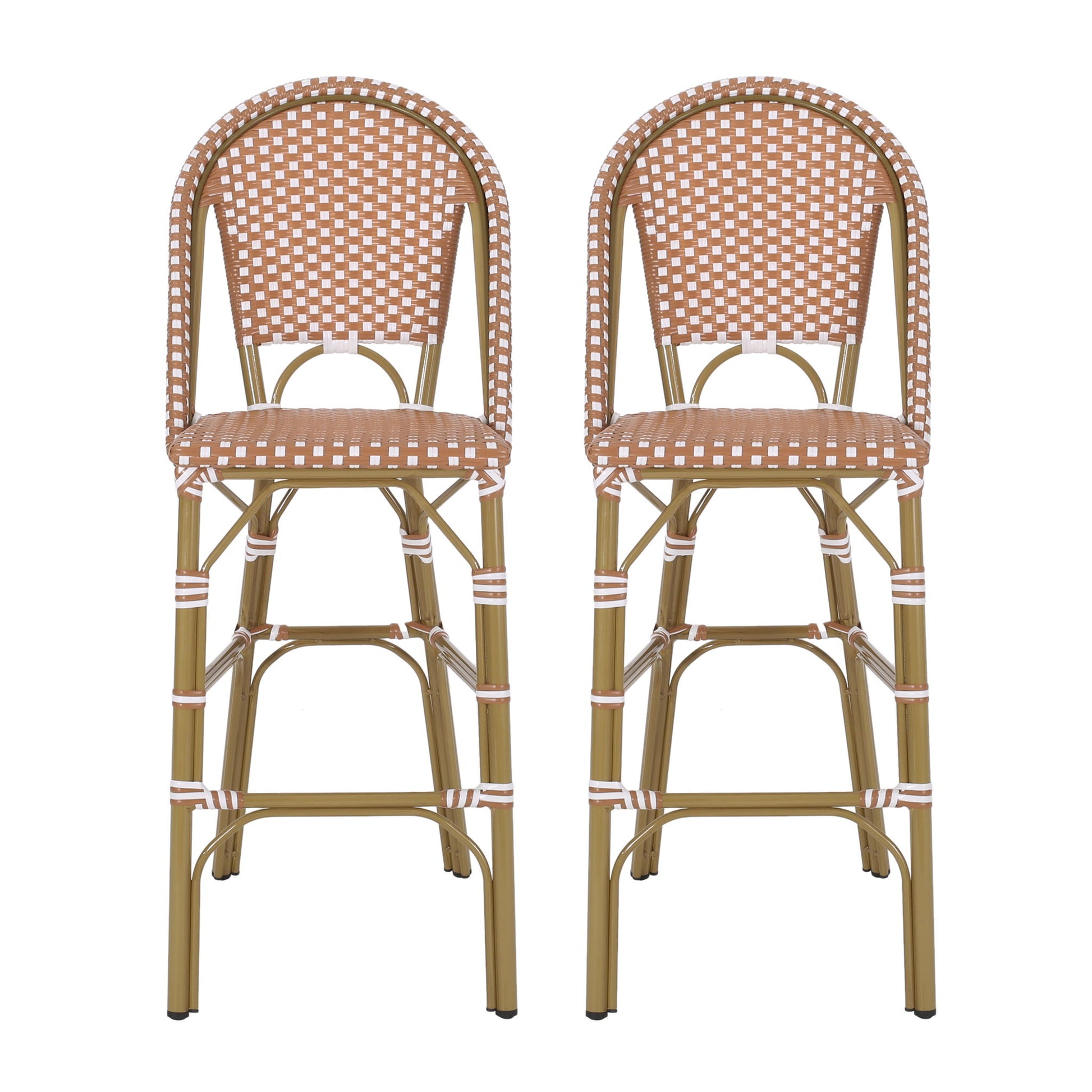 Outdoor Pe Rattan French Barstool Set
