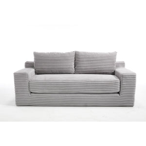 Convertible Loveseat Sofa Bed With Memory Foam & Steel Frame