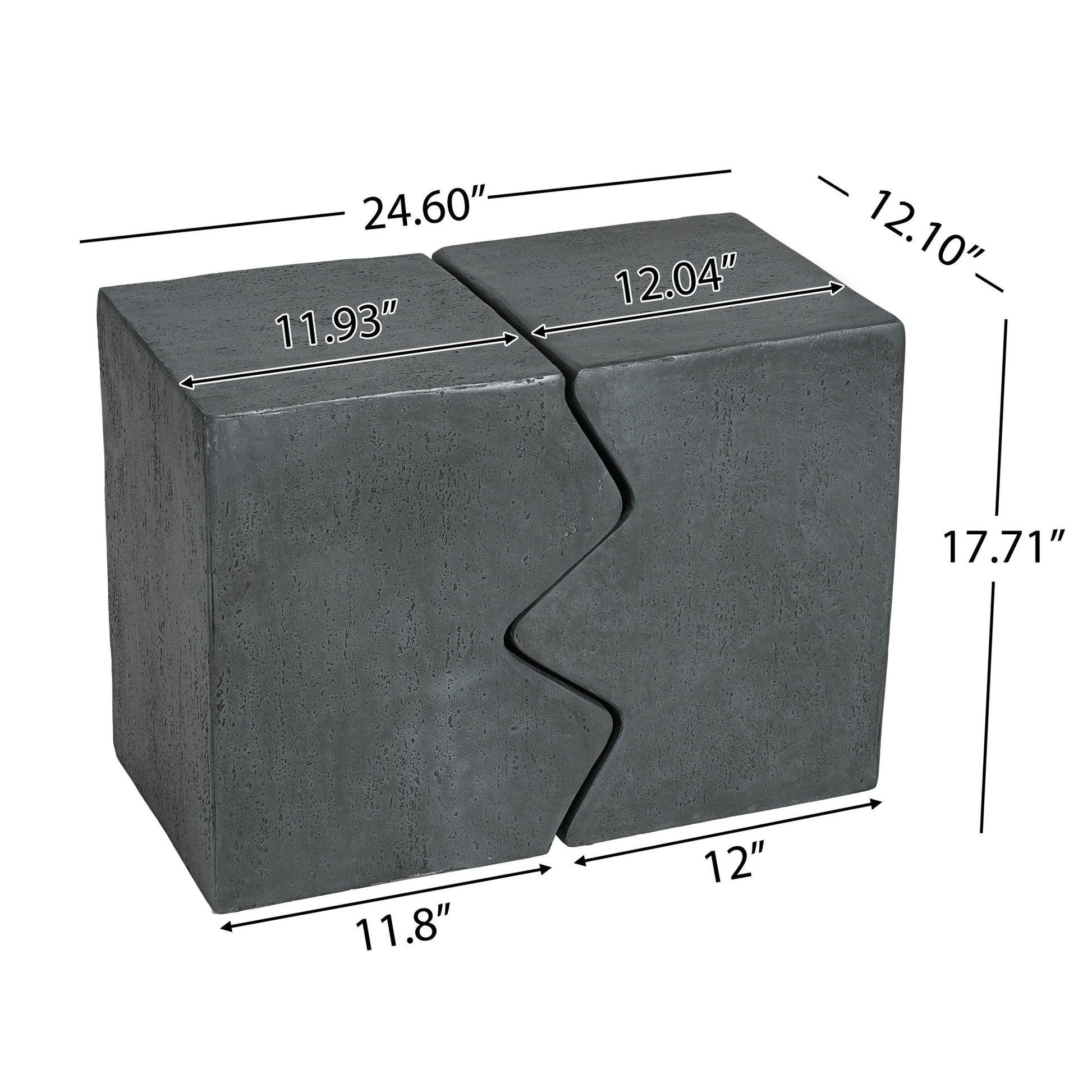 Rectangular Outdoor Indoor Accent Side Table (Set of 2)