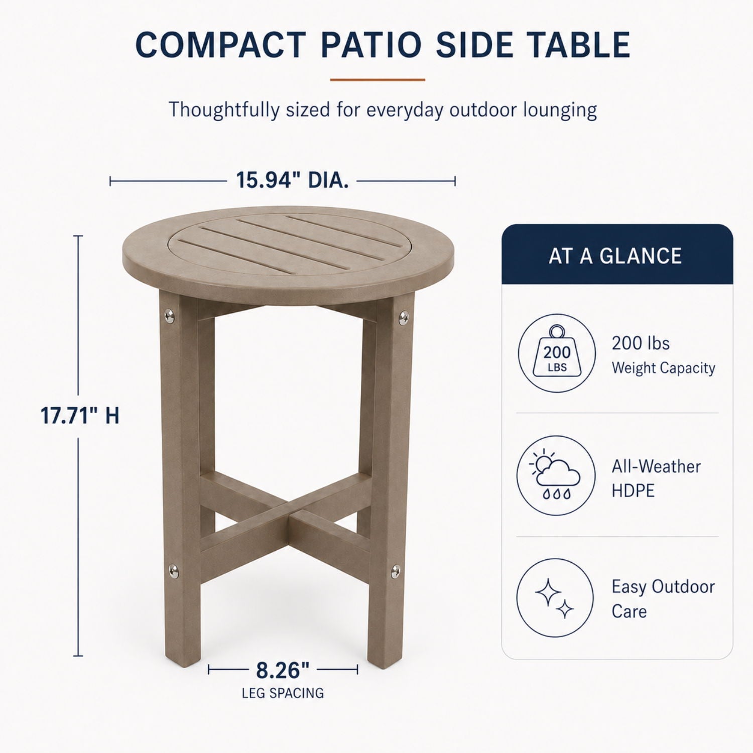 Round Outdoor Side Table