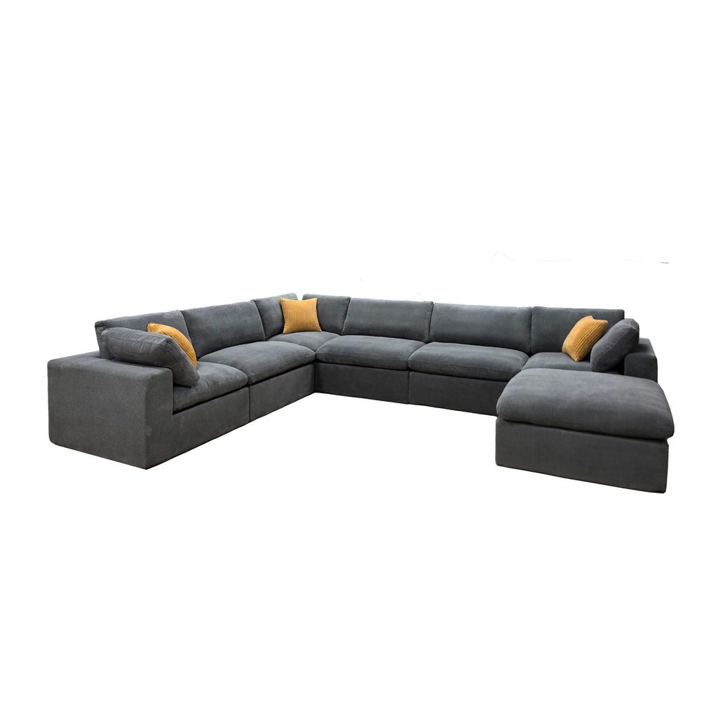 Custom Configuration Modular Sectional & Toss Pillows