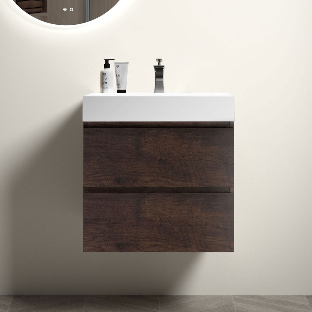 Alice - Bathroom Vanity Wall Mounted With Sink, Large Storage