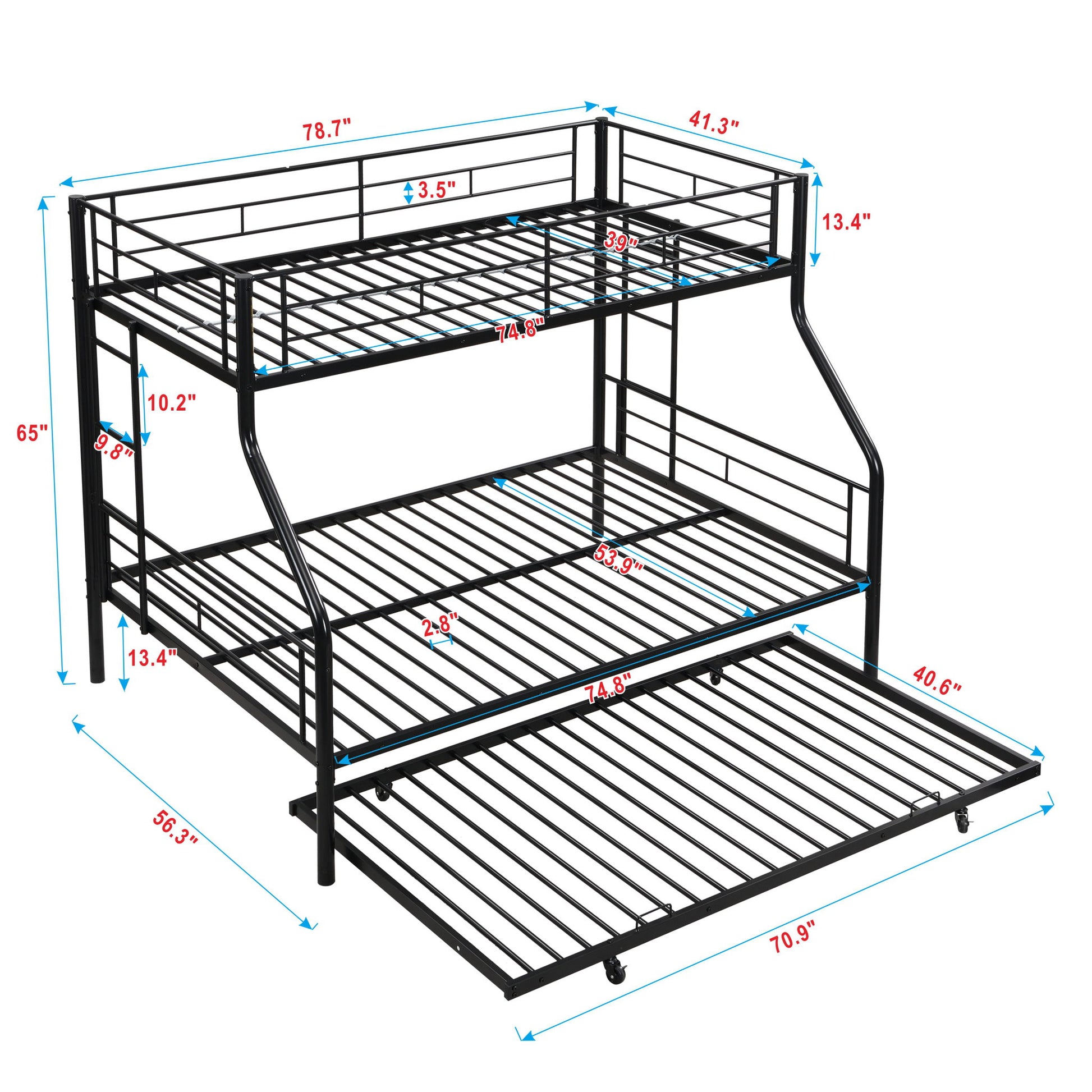 Modern Metal Bunk Bed
