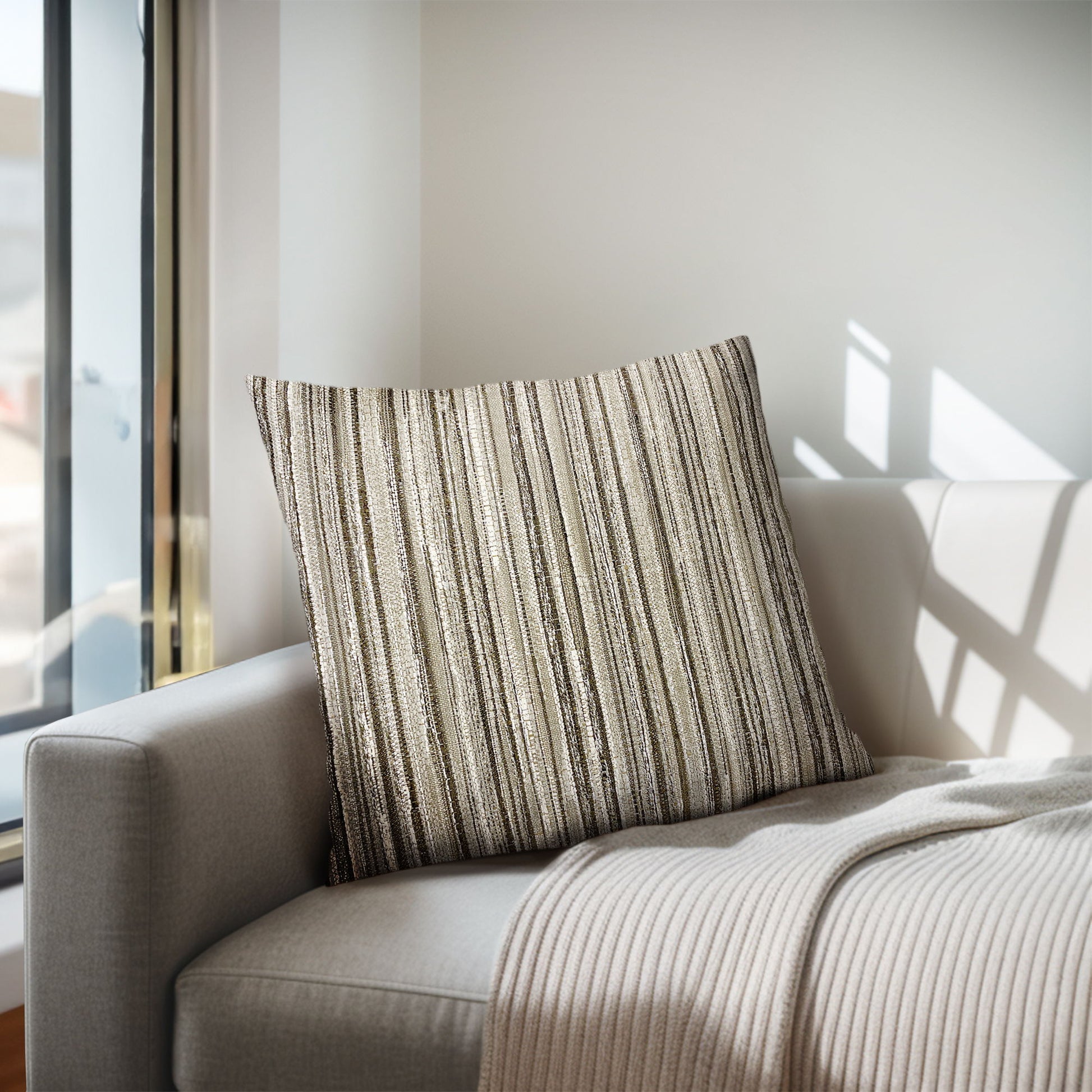Monte - Square Stripe Pillow - Stripe / Multi