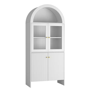 Modern Tech Inspired Dome Cabinet With LED Lighting