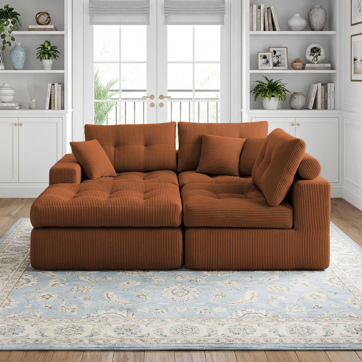 Corner Chaise L-Shaped Sectional Sofa Bed