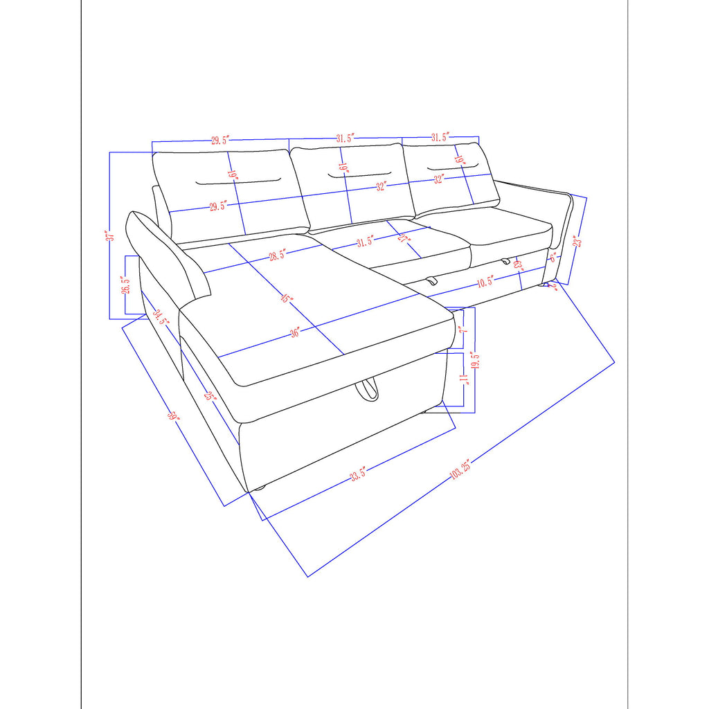 Montana - Sofabed With Storage - Gray