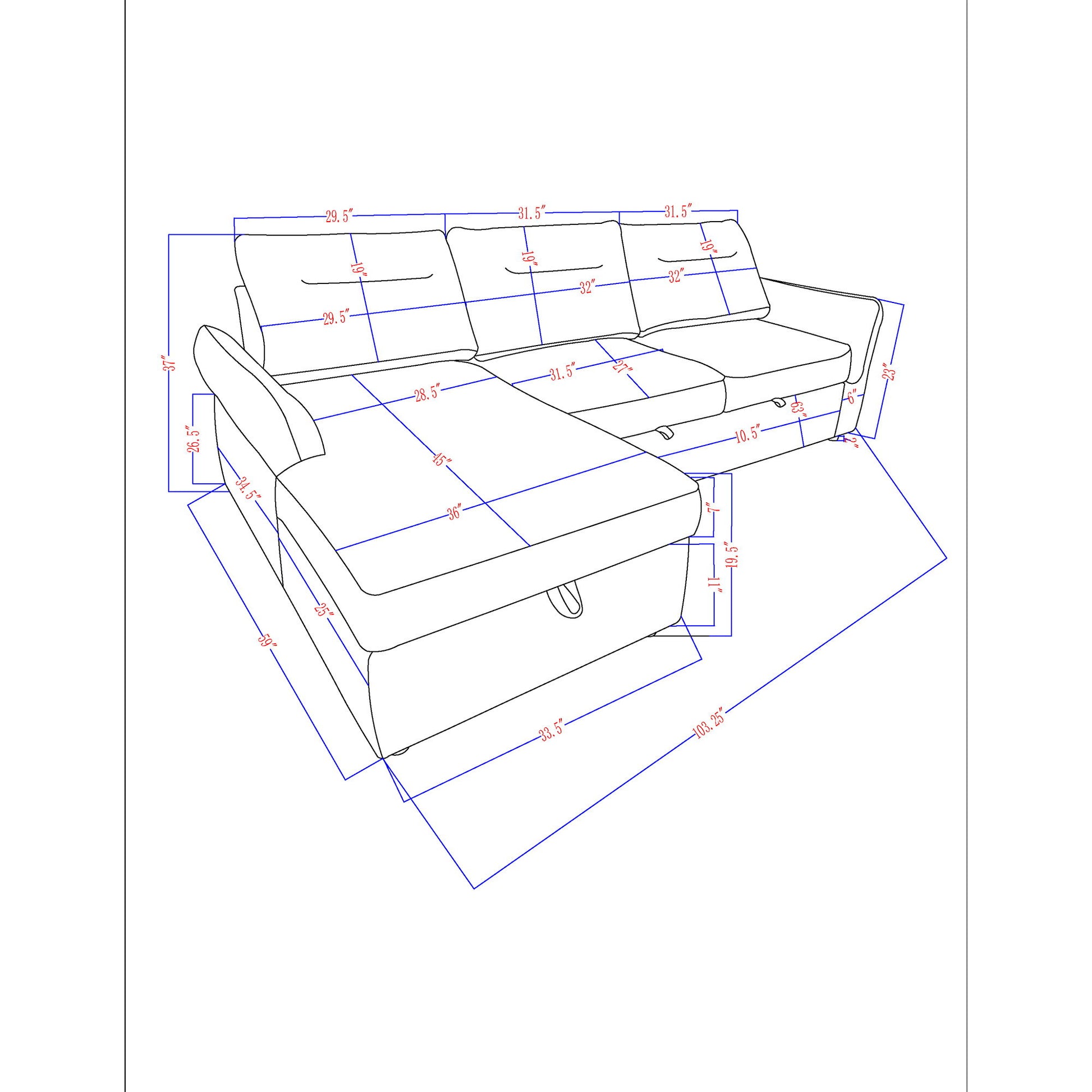 Montana - Sofabed With Storage - Gray