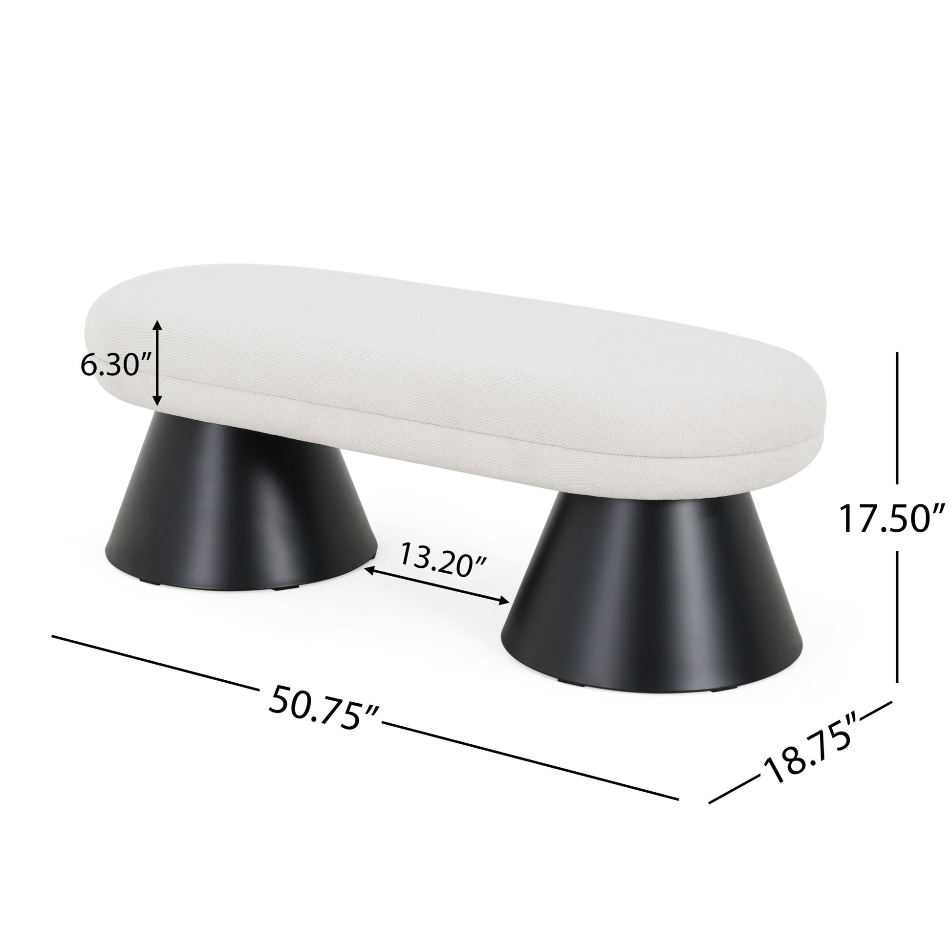 Dining Bench Upholstered For Dining Room - Beige