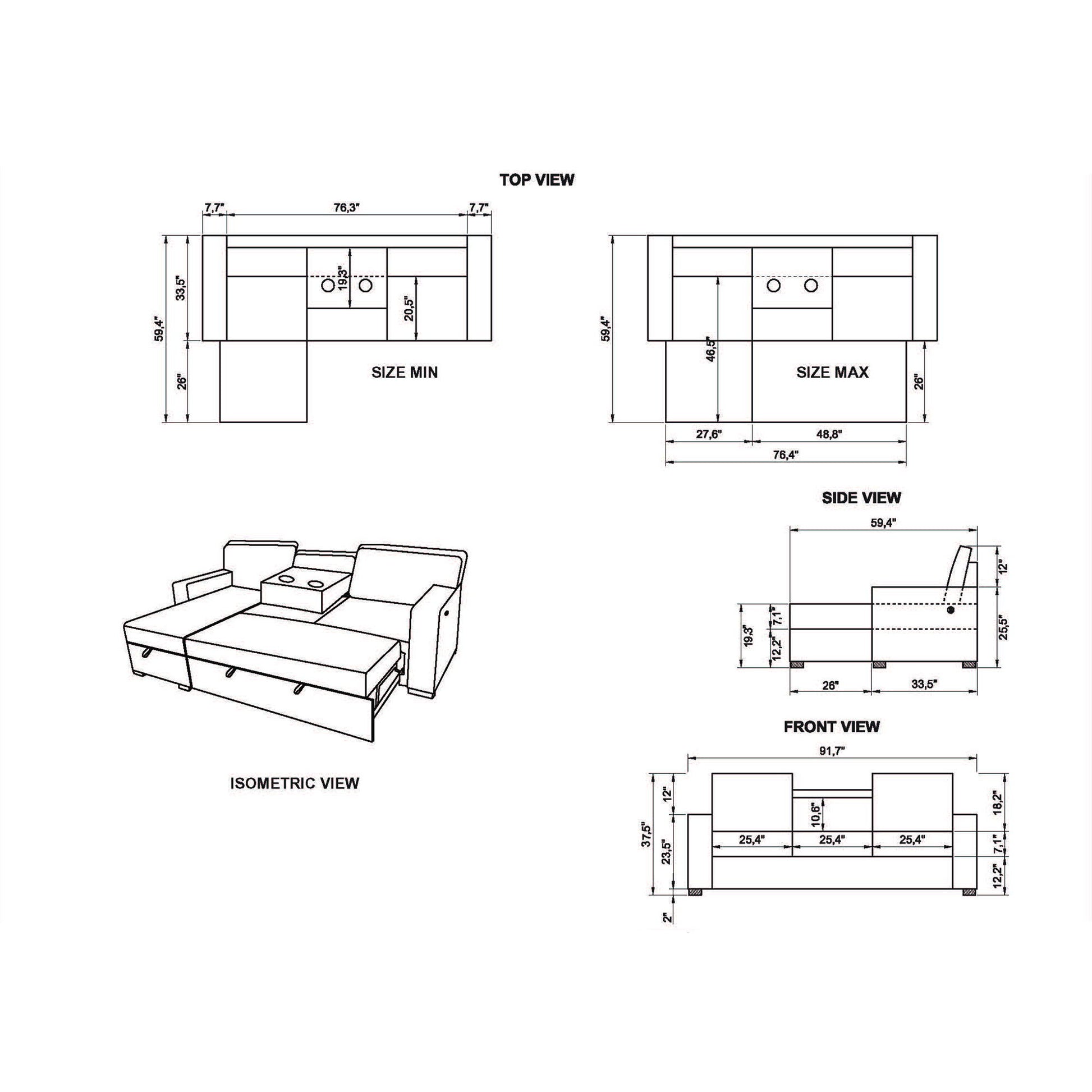 Territory - Pull Out Sofa Bed