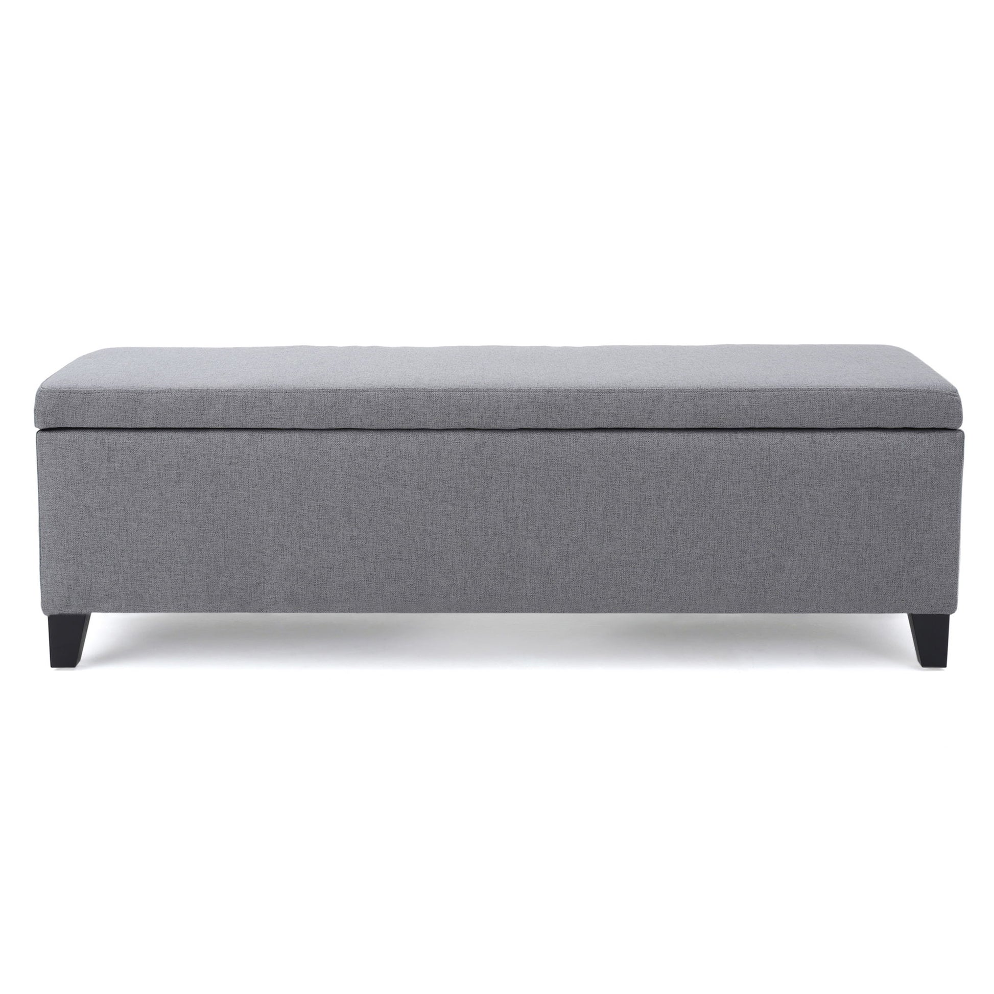 Contemporary Storage Ottoman Bench With Polyester Upholstery