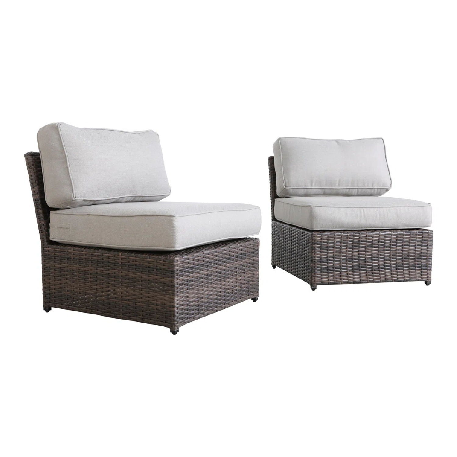 Armless Patio Chair With Cushions