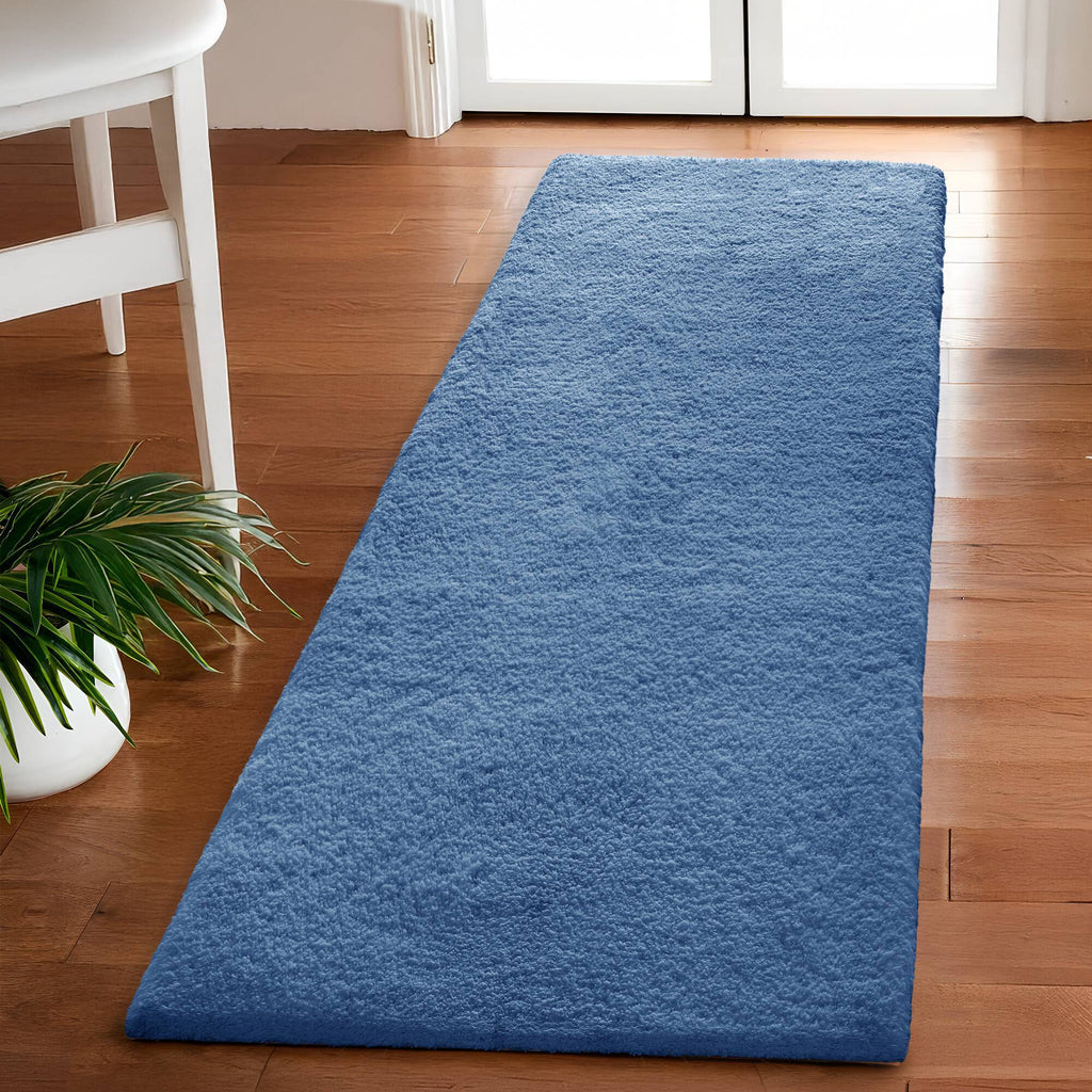 Marshmallow - 20" x 30" Bath Rug - Navy