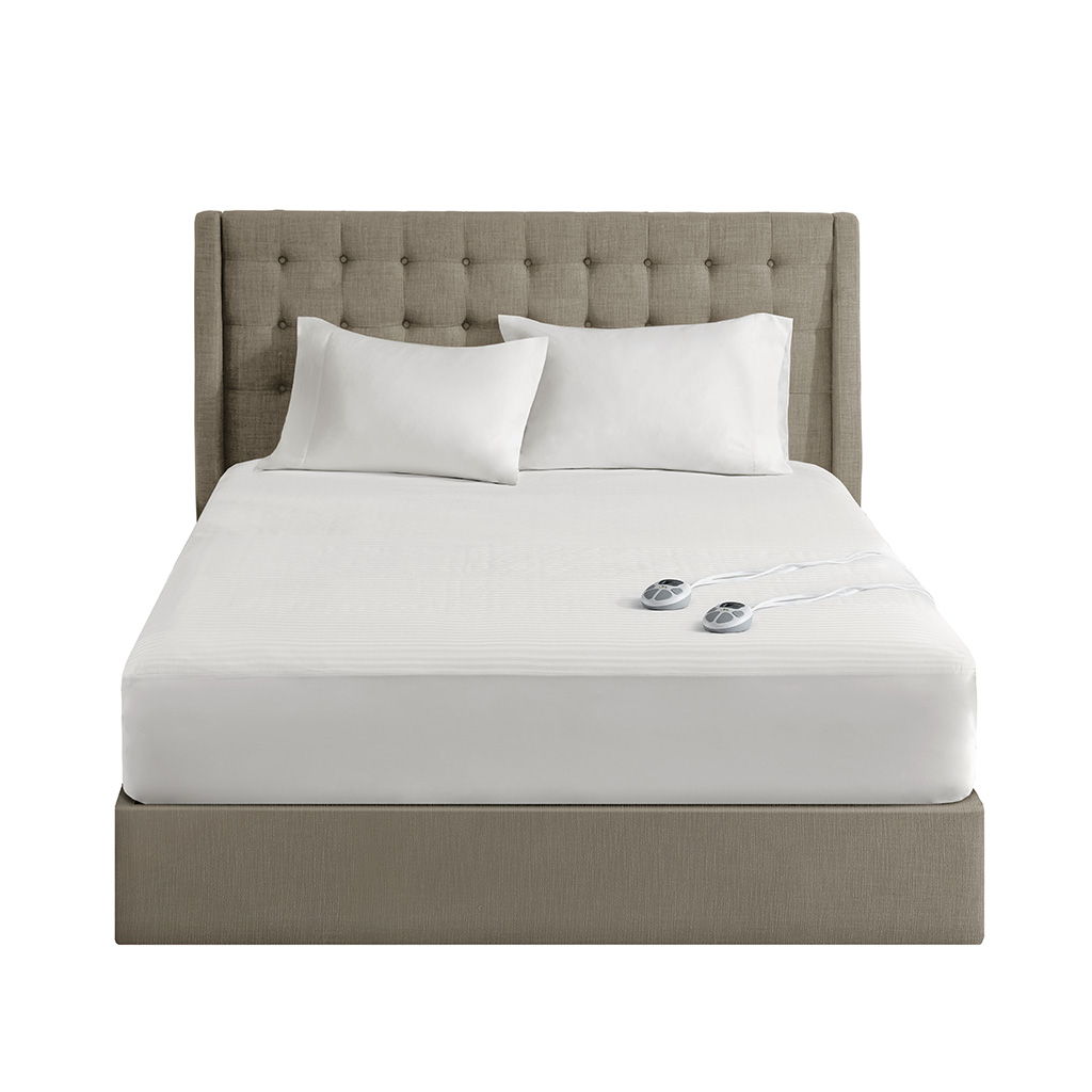 Twin Waterproof Heated Mattress Pad - White